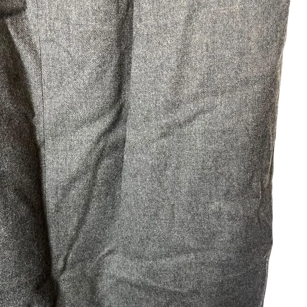 Liz Claiborne Pleated Midi Modest Vintage Gray Wool Skirt Pockets Old Money 16